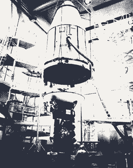 Voyager 2 encapsulation, dithered halftone